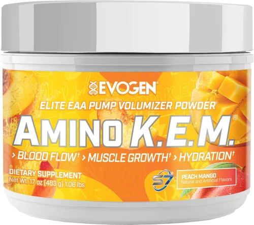 Vista 10 de Evogen Amino K.E.M. - Volumizador de Bomba en Polvo EAA y BCAA Suplemento de Aminoácidos BCAA para Flujo Sanguíneo, Crecimiento Muscular e