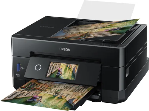 Vista 7 de Epson Expression Premium XP-6100 Impresora fotográfica a color inalámbrica con escáner y copiadora, Negra, Mediana