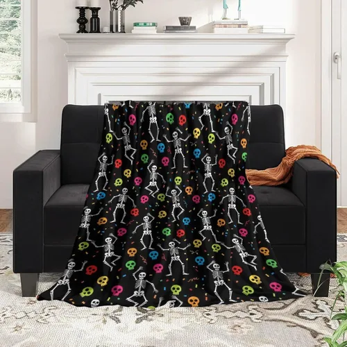 Vista 3 de Unqiue - Mantas mullidas para adolescentes, niños y niñas, manta cómoda para cama, sofá, compatible con atrapasueños de búho, arcoíris, mantas