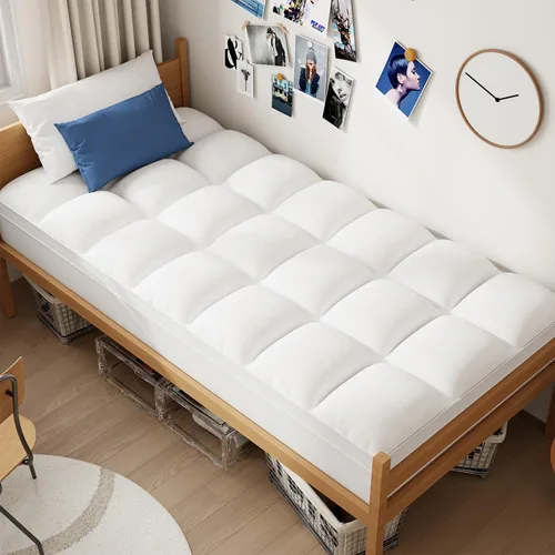 Vista 17 de ELEMUSE - Cubrecolchón King refrescante para dolor de espalda, extragrueso, suave con cubierta tipo almohada de felpa y esquinas elásticas