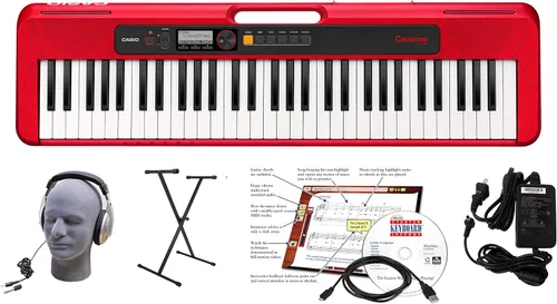 Vista 12 de Casio CT-S200BK EPA - Paquete de teclado prémium de 61 teclas con auriculares, soporte, fuente de alimentación, cable USB de 6 pies y software