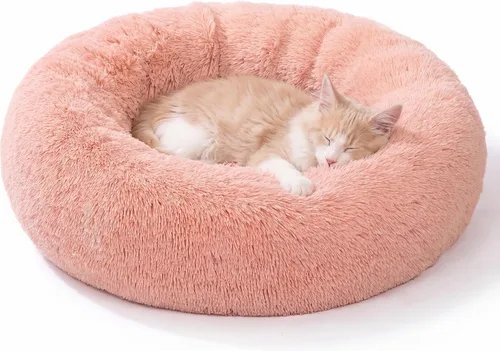 Vista 27 de SAVFOX Camas de felpa calmantes para perros, cama de perro dona para perros pequeños, medianos, grandes y extragrandes, cama cómoda para perros