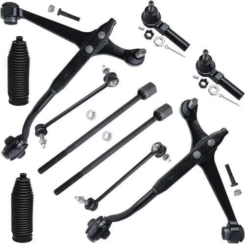 Vista 85 de Detroit Axle - Kit de brazos de control de extremo delantero de 10 piezas para Jeep Cherokee 1991-1999, Comanche 1991-1992, 4 brazos de control