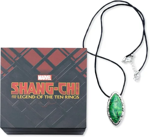 Vista 3 de SalesOne LLC Marvel Studios Shang-Chi y la Leyenda de los Diez Anillos Collar con colgante verde, Metal