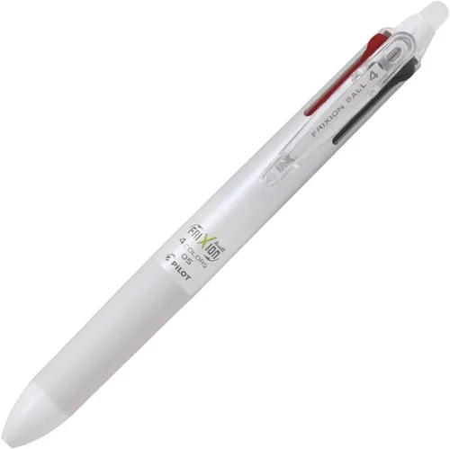 Pilot Frixion Ball Knock - Multibolígrafo de 4 colores y tinta de gel, blanco (LKFB-80EF-W)