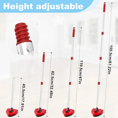 Vista 6 de Mangual de fregona giratoria para O-Cedar, cepillo de limpieza y base de mopa compatibles con el sistema de tanque único EasyWring de Ocedar, mango