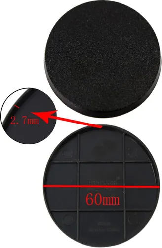 Vista 6 de Evemodel 2.362 in 30pcs redondo ABS plástico modelo bases para Wargame mesa simulación militar escena