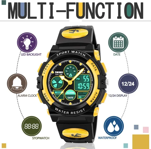 Vista 11 de ATIMO Reloj impermeable multifunción LED para niños - Regalos para niños