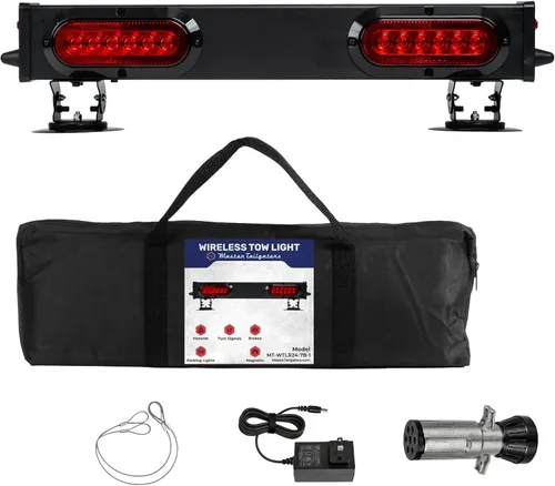 Vista 19 de Master Tailgaters Barra de luz inalámbrica de remolque de 19 pulgadas LED ultra brillante Luces de señal multifuncionales Montaje magnético