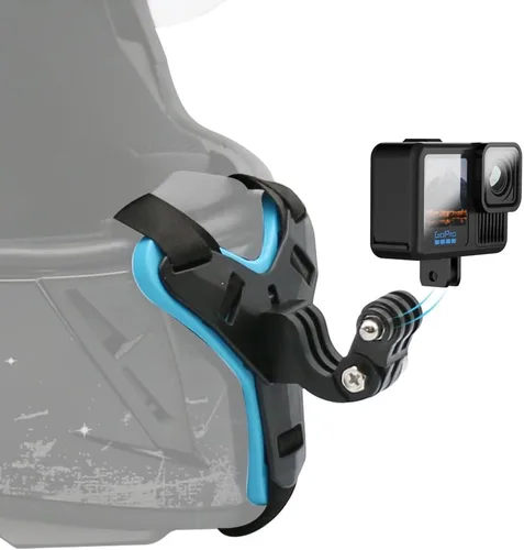 Soporte de correa de barbilla para casco de motocicleta para GoPro Hero 12/11/10/9/8/7/(2018)/6/5 Negro, DJI Osmo Action 3/2, Insta360 ONE R