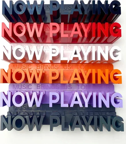 WPESI Now Playing Soporte de pared para discos de vinilo (negro)