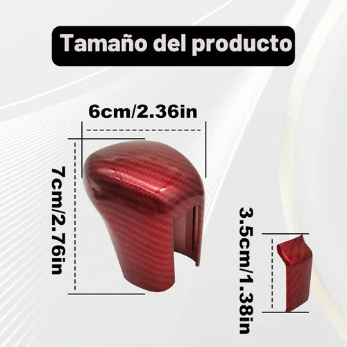 Vista 3 de Funda de Decoración de Cambio Negra para Transmisión Automática, Accesorios de Adorno para Palanca de Cambio Compatible con Honda Civic de 10ª Negro
