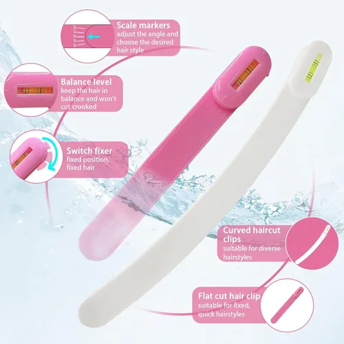 Vista 6 de Kit profesional de corte de cabello para mujeres, fácil de usar, recortador de pelo de puntas abiertas, herramientas de corte de cabello