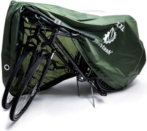 YardStash Funda para bicicleta – Fundas reflectantes XXL para almacenamiento exterior – Refugios de lona de jardín impermeables y resistentes a la