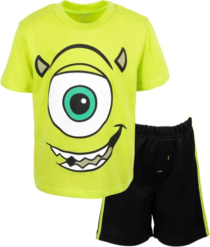 Disney Winnie the Pooh Lion King Pixar Monsters Inc Toddler Boys T-Shirt and Mesh Shorts Outfit Set Toddler to Big Kid