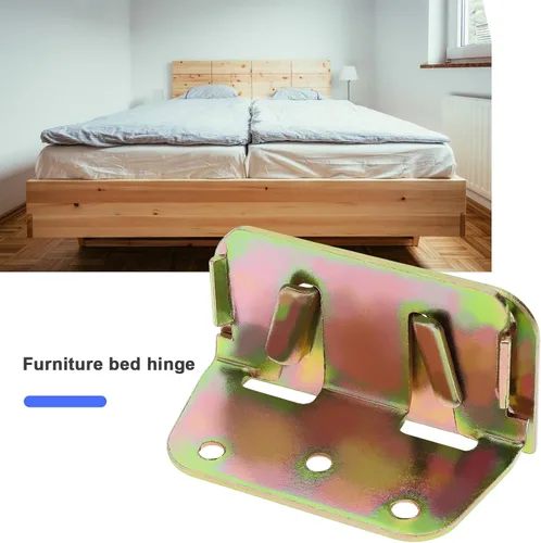 Vista 2 de SING F LTD 4 piezas de conectores de cama de esquinas de conexión resistentes a prueba de óxido, soportes de riel de cama accesorios para el hogar