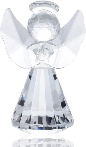 YWHL Figura de ángel guardián de cristal, estatua de ángel de la guarda de cristal, regalos para mujeres, figuras coleccionables artísticas para