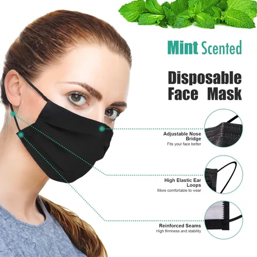 Vista 2 de Disposable Scented Face Masks 3-Ply Disposable Fog Level 3 Face Mask Individually Wrapped Face Mask for Adult