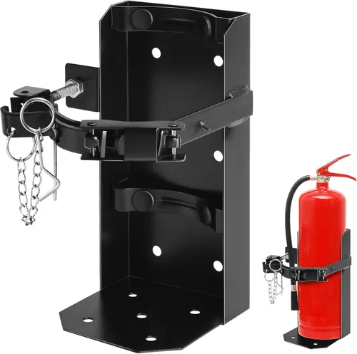 Vista 8 de Paquete de 2 soportes para extintor de incendios, soporte de pared para extintor de incendios de 2.5 libras, soporte de metal resistente