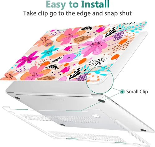 Vista 3 de Tuiklol Funda para MacBook Pro 2022 de 13 pulgadas M2 Clip, versión 2021 2020 M1 A2338 A2289 A2251, carcasa rígida para MacBook Pro de 13.3 pulgadas