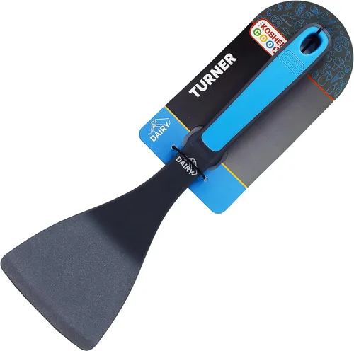 Dairy Blue Turner Spatula – Utensilios de cocina de silicona resistente para cocinar y hornear – Mango ergonómico y agarre cómodo – Herramientas de