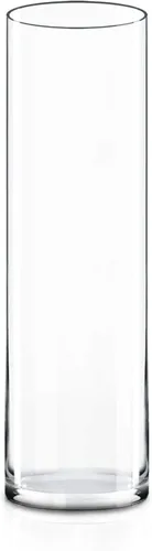 Vista 7 de CYS EXCEL Jarrón cilíndrico de vidrio (A: 7" D: 5") Múltiples opciones de tamaño Jarrones de vidrio para flores como centros de mesa Jarrón