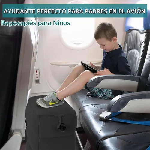 Vista 5 de Almohada Reposapiés Inflable Negro