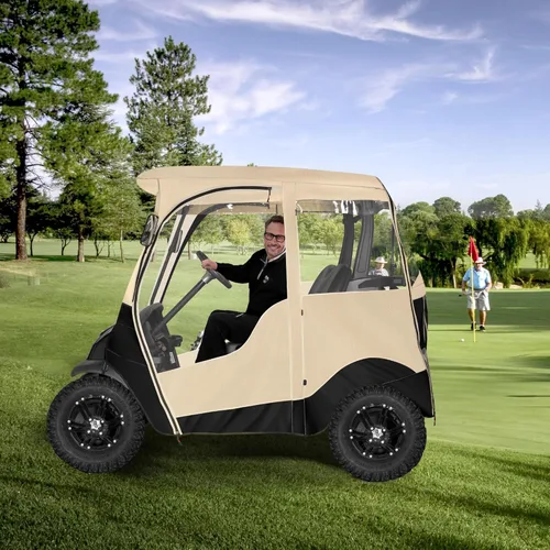 Vista 9 de 10L0L Caja de carrito de golf Deluxe para 2 pasajeros para Club Car Precedent, Onward y Tempo, impermeable, resistente al viento, portátil