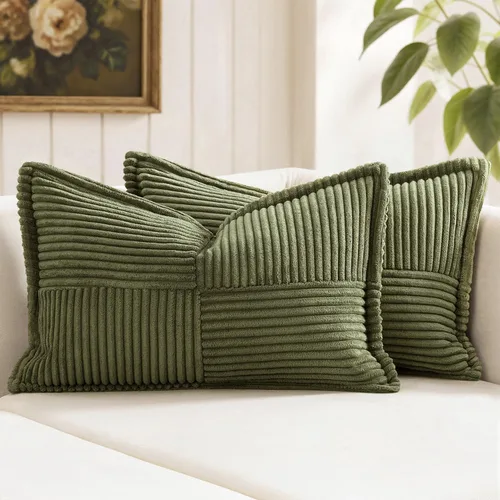 Vista 81 de MIULEE Juego de 2 fundas de almohada decorativas para sofá, cama y sala de estar, 20 x 20 pulgadas, beige, acento bohemio, cojines de estilo tirada