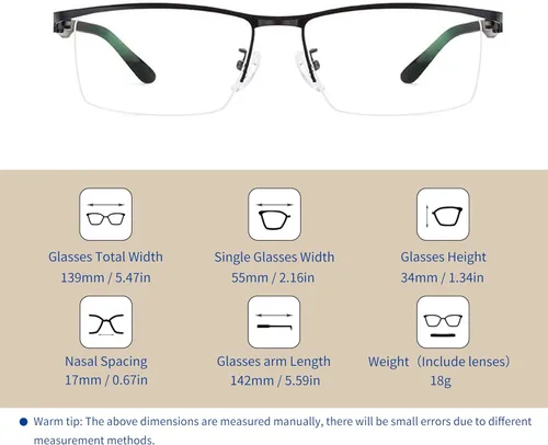 Vista 2 de SooGree Blue Light Blocking Multifocus Progressive Reading Glasses Bifocal Far and Near Dual Purpose for Men Reading Glasses