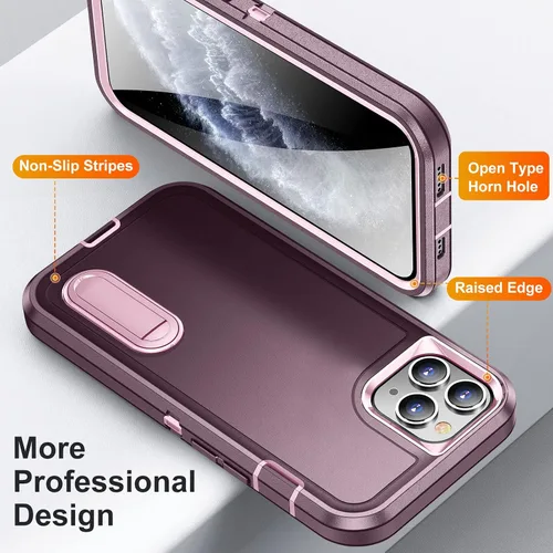 Vista 6 de IDweel Funda para 11 con soporte integrado para hombres, protección resistente, a prueba de golpes, antiarañazos, ajuste delgado, funda protectora