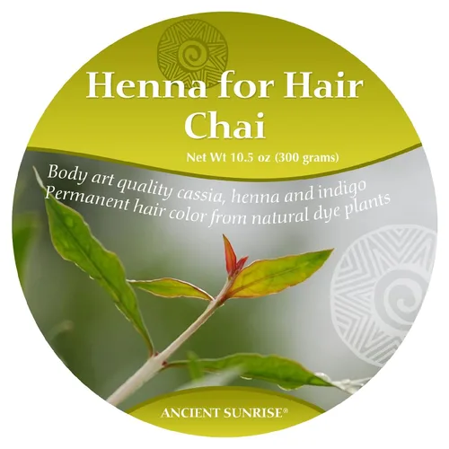 Vista 2 de Ancient Sunrise Henna para el cabello Chai kit Rubio oscuro a marrón medio Henna Color de pelo PPD color de pelo libre