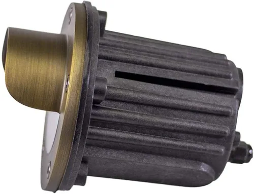 Vista 4 de Luz de pozo de latón de 12 V (parte superior blindada) con bombilla LED MR16 de 5W 2700K