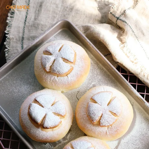 Vista 7 de CHEFMADE Bandeja para Hornear con Borde de 13 Pulgadas, Bandeja Antiadherente de Acero al Carbono para Galletas para Hornear Carne Pan Rollo