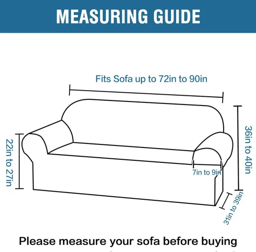 Vista 23 de H.VERSAILTEX Fundas de terciopelo elástico para sofá biplaza de 2 cojines para sala de estar, fundas de sofá con correas antideslizantes, terciopelo