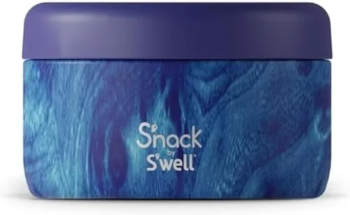 Vista 9 de S'nack by S'well - Recipiente de alimentos de acero inoxidable, 24 onzas, bosque azul, cuencos aislados de doble capa, sin BPA