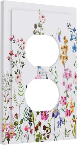 Vista 167 de Placa de Interruptor de Luz de Palanca Única Abstracta en Negro, Blanco y Gris, Cubierta de Tomacorriente, Placa de Pared Decorativa de Un