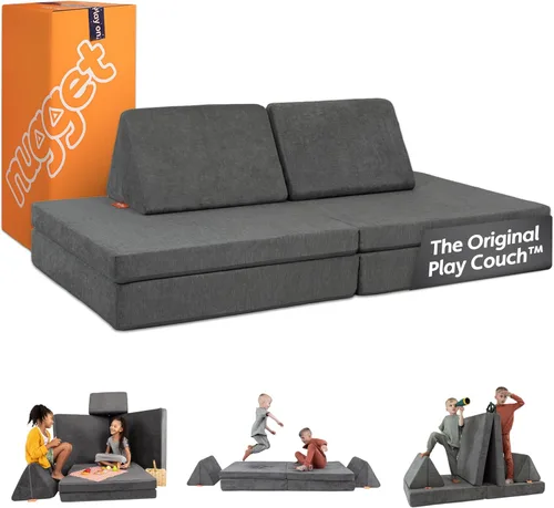 Vista 13 de Nugget - El sofá de juego original para niños - Sofá modular de espuma infantil para sala de juegos, imaginación y juego creativo abierto - Muebles