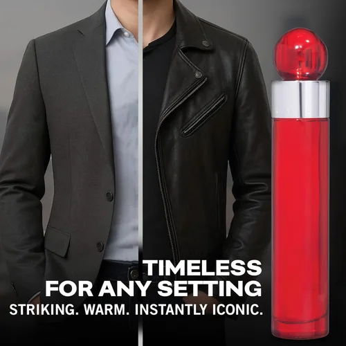 Vista 4 de Perry Ellis Eau de Toilette 360 Red para hombres con atomizador, 1.7 onzas