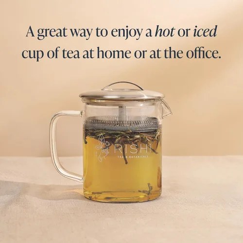 Vista 3 de Rishi Tea - Tetera de hoja suelta, 13.5 fl onzas (400 ml) porción individual