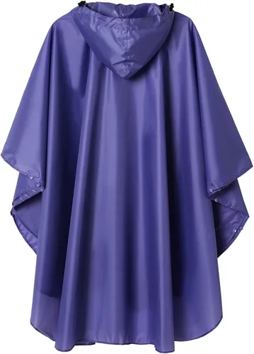 Vista 2 de SaphiRose - Poncho de lluvia con capucha y bolsillos para adultos