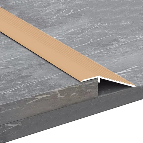 Transition Strips for Vinyl Flooring, Aluminum Door Ramp/Thresholds Reducer Molding with Non Slip Ribbed, Grey Black Silver Gold 36 40 50 60 70 Inch