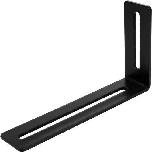 Vista 3 de 10 soportes de esquina ajustables en forma de L de 5-5/8 pulgadas con ranura, soportes de ángulo recto de junta de acero para carcasa de PC, muebles