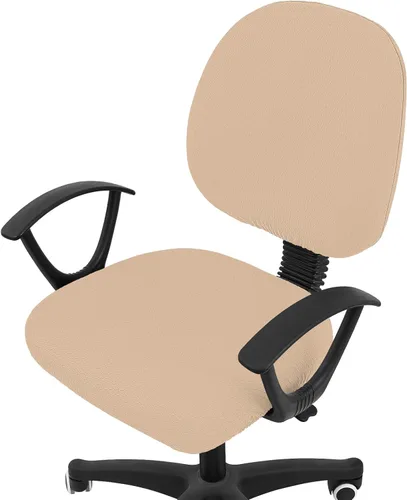 Vista 41 de Smiry Fundas de asiento de silla de computadora de oficina, de jacquard elástico, extraíbles, lavables, antipolvo, protectores de cojín para silla