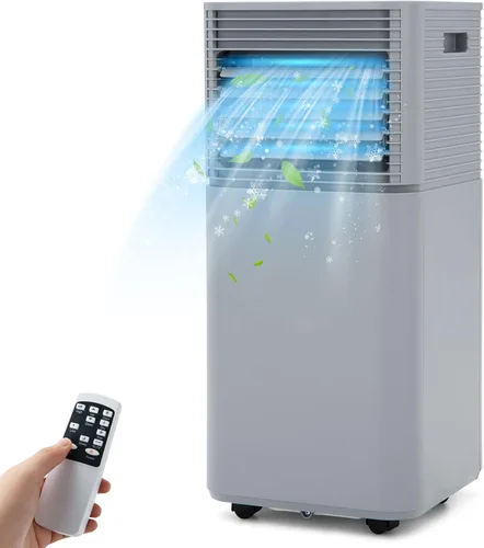 Vista 9 de PETSITE Aire acondicionado portátil, unidad de refrigeración de CA 3 en 1 deshumidificadora, función de ventilador y enfriador de aire, control