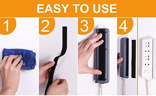 Vista 9 de Rollo de cierre adhesivo de cinta adhesiva de 1 pulgada x 27 pies, tiras autoadhesivas de nailon resistentes para el hogar, oficina, escuela, auto