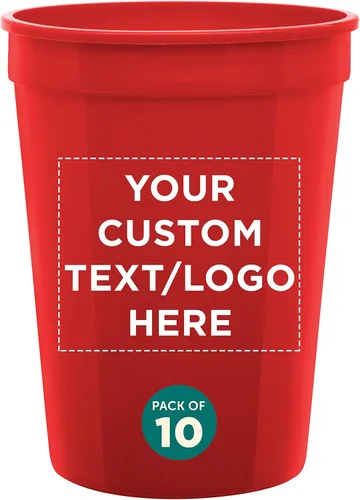 Vista 16 de Vasos de plástico desechables personalizados de 12 onzas. Juego de 10/50/100, paquete personalizado a granel, perfecto para verano, eventos