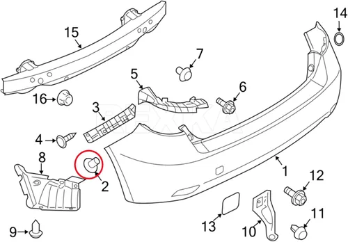 Vista 5 de Rexka 20 unids delantero y trasero parachoques cubierta retenedor panel lateral clip para Subaru 909140059 Forester Impreza Legacy Outback WRX STI