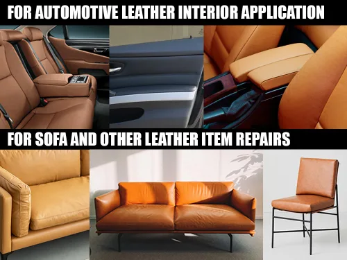 Vista 4 de Cinta de reparación de cuero – 4 x 48 pulgadas, adhesivo autoadhesivo impermeable, kit de parches de reparación de estiramiento para sofá, asiento