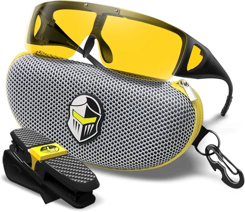 Vista 9 de BLUPOND KNIGHT VISOR Wrap Around Oversized Sunglasses - Fit Over Safety Glasses with Flip Up